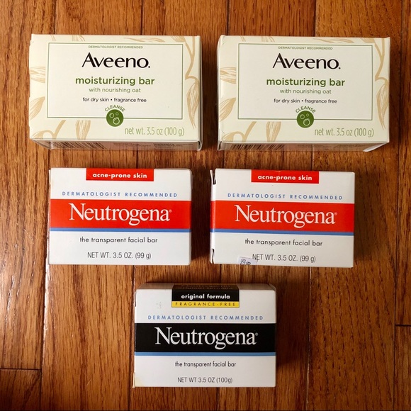 Aveeno Neutrogena Facial Soap Bar Face Wash - Picture 1 of 8